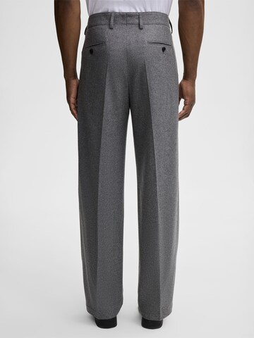 STRELLSON Loose fit Pleated Pants ' Jarod ' in Grey