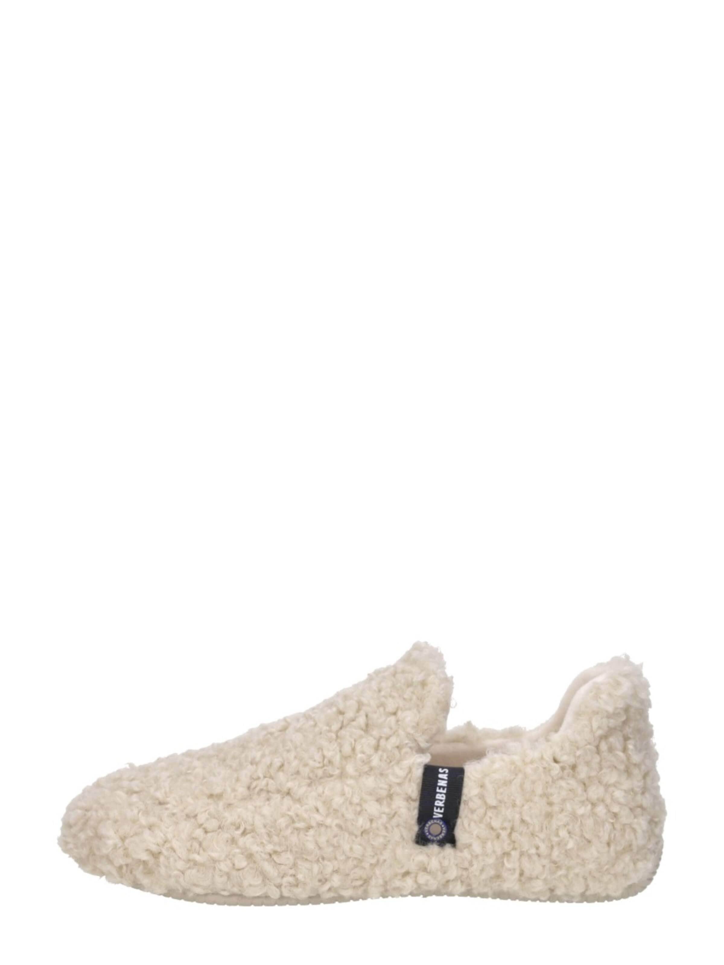 VERBENAS Huisschoenen 'Yuk Curly' in Beige: voorkant