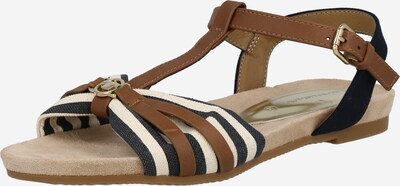 Sandale TOM TAILOR pe bej / bleumarin / maro, Vizualizare produs