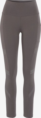 Skinny Pantalon de sport LASCANA ACTIVE en beige : devant