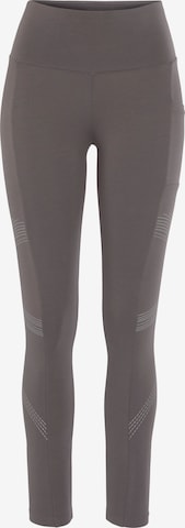 LASCANA ACTIVE - Skinny Calças de desporto em bege: frente