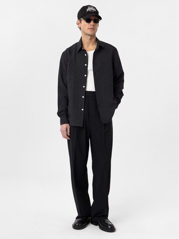 Coupe regular Chemise 'Liam' Antioch en noir
