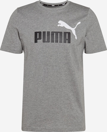 PUMA - Camisa funcionais 'Essentials' em cinzento: frente