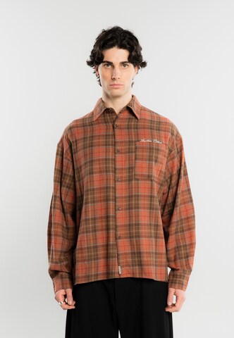 Regular fit Camicia di Another Cotton Lab in arancione: frontale