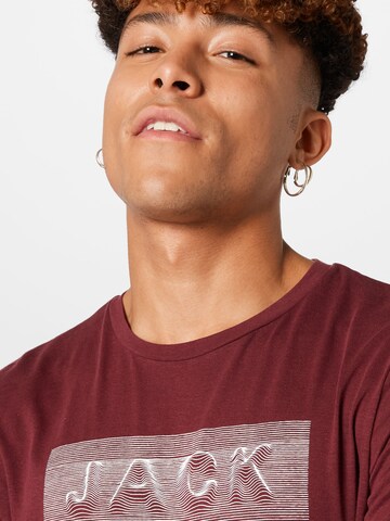 JACK & JONES T-Shirt 'FOAM' in Rot