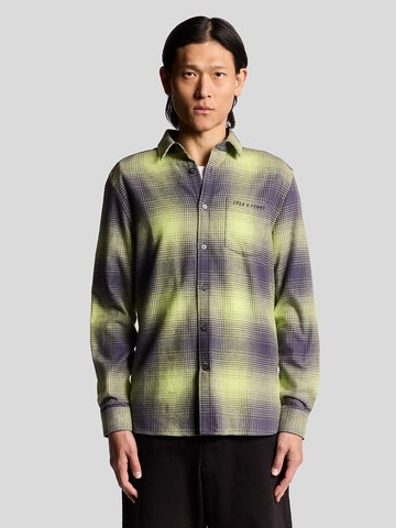 Lyle & Scott Comfort fit Button Up Shirt in Grey: front