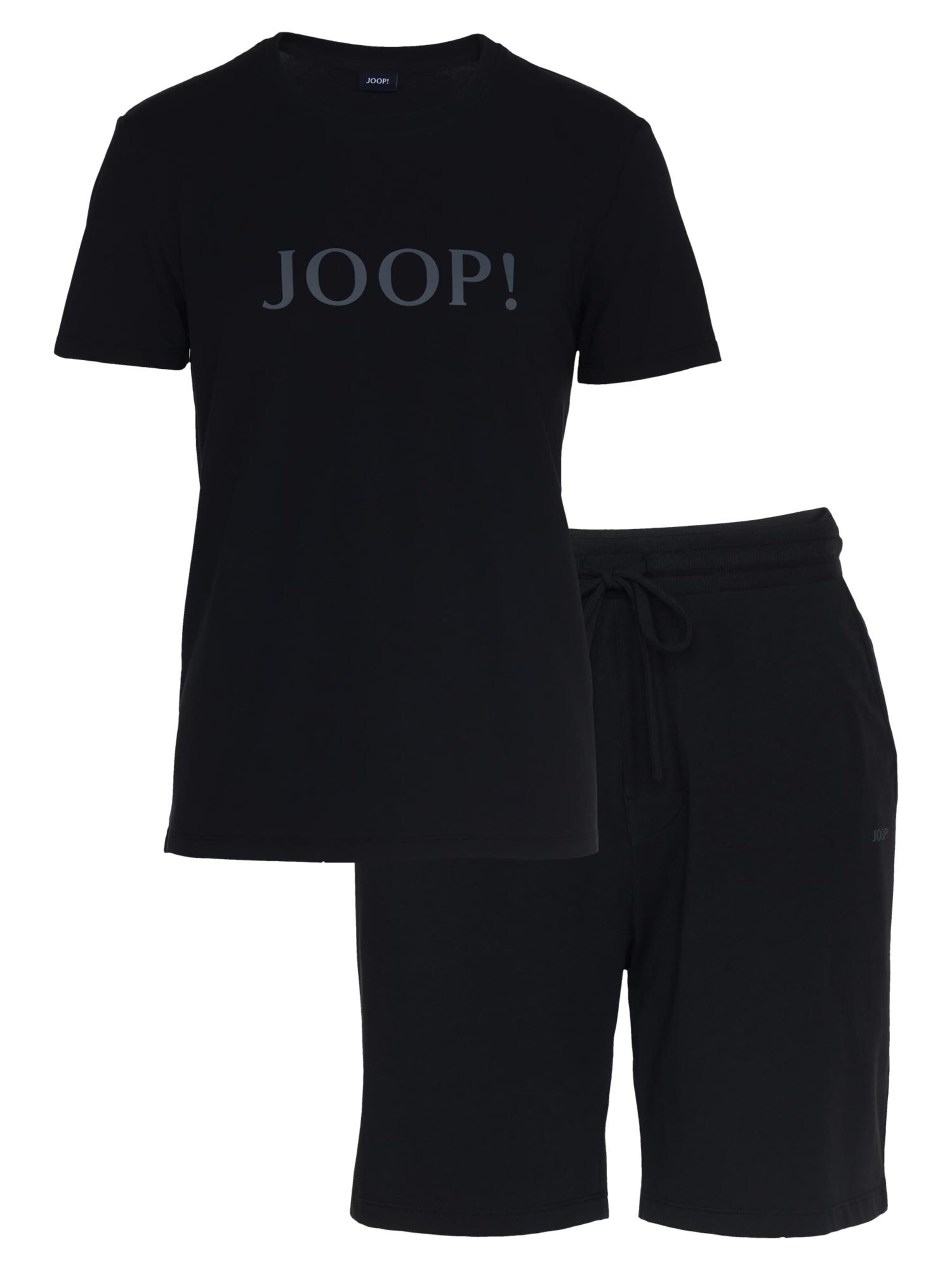 JOOP! Pyjama kurz 'Comfort'‌‌‌‌‌‌‌‌‌‌ in Schwarz: Vorderseite