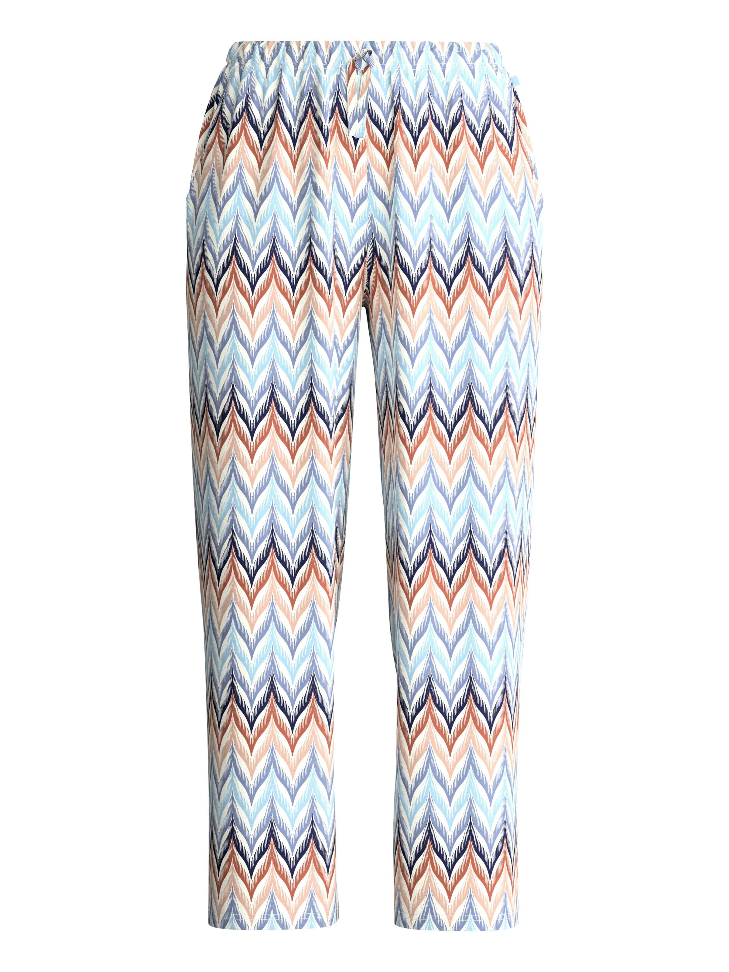 CALIDA Pyjamahose 'Favourites Tiles'‌‌‌‌‌‌‌‌ in Blau: Vorderseite