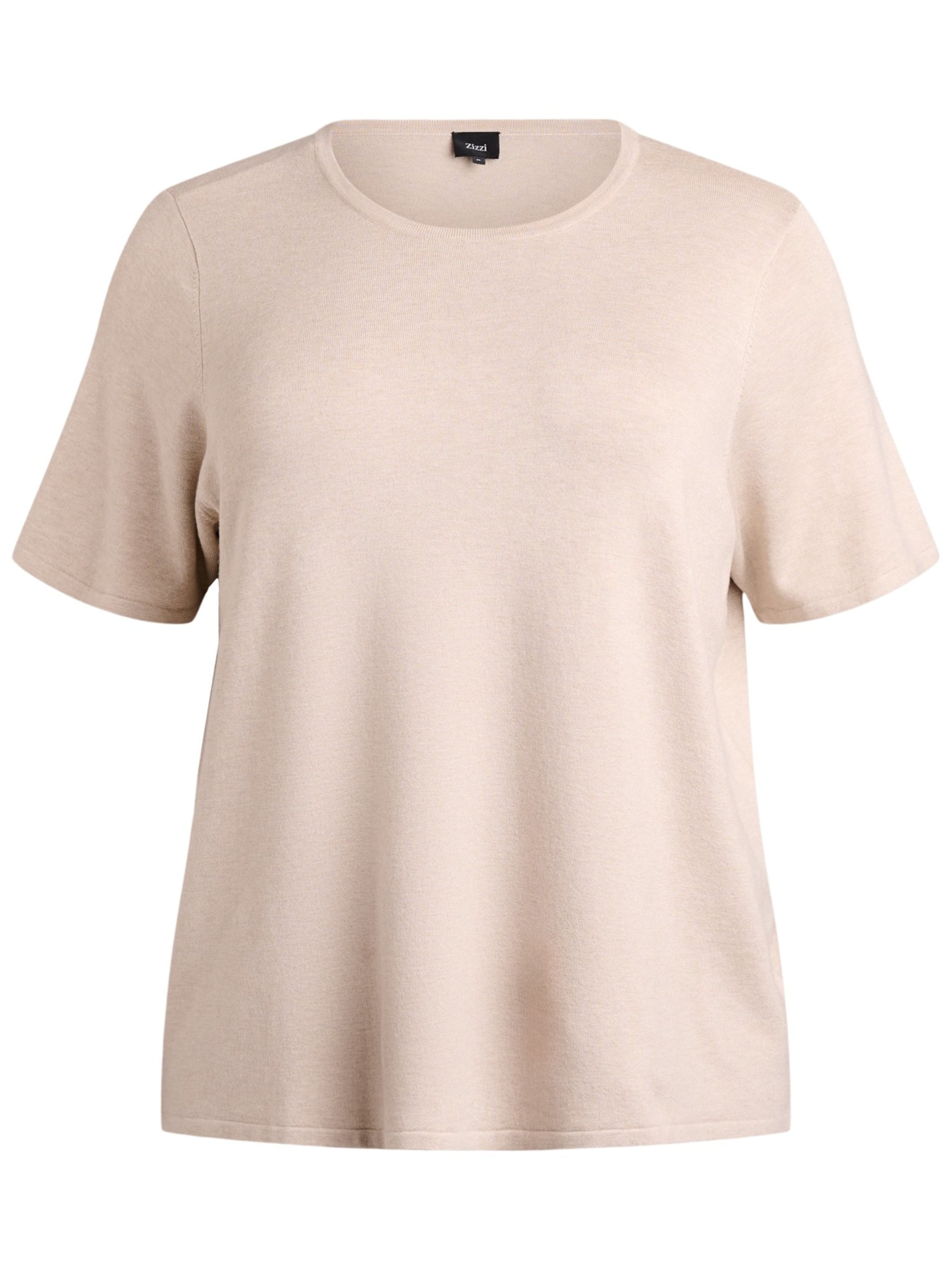 Zizzi Pulover 'Cacallie' | bež barva: sprednja stran