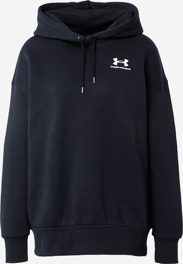 UNDER ARMOUR Sportsweatshirt 'Essential' in schwarz / weiß, Produktansicht