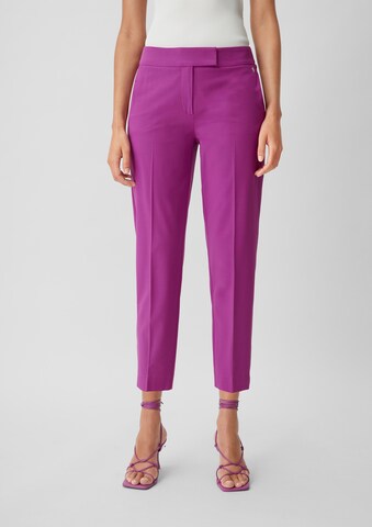 COMMA Regular Pantalon in Lila: voorkant