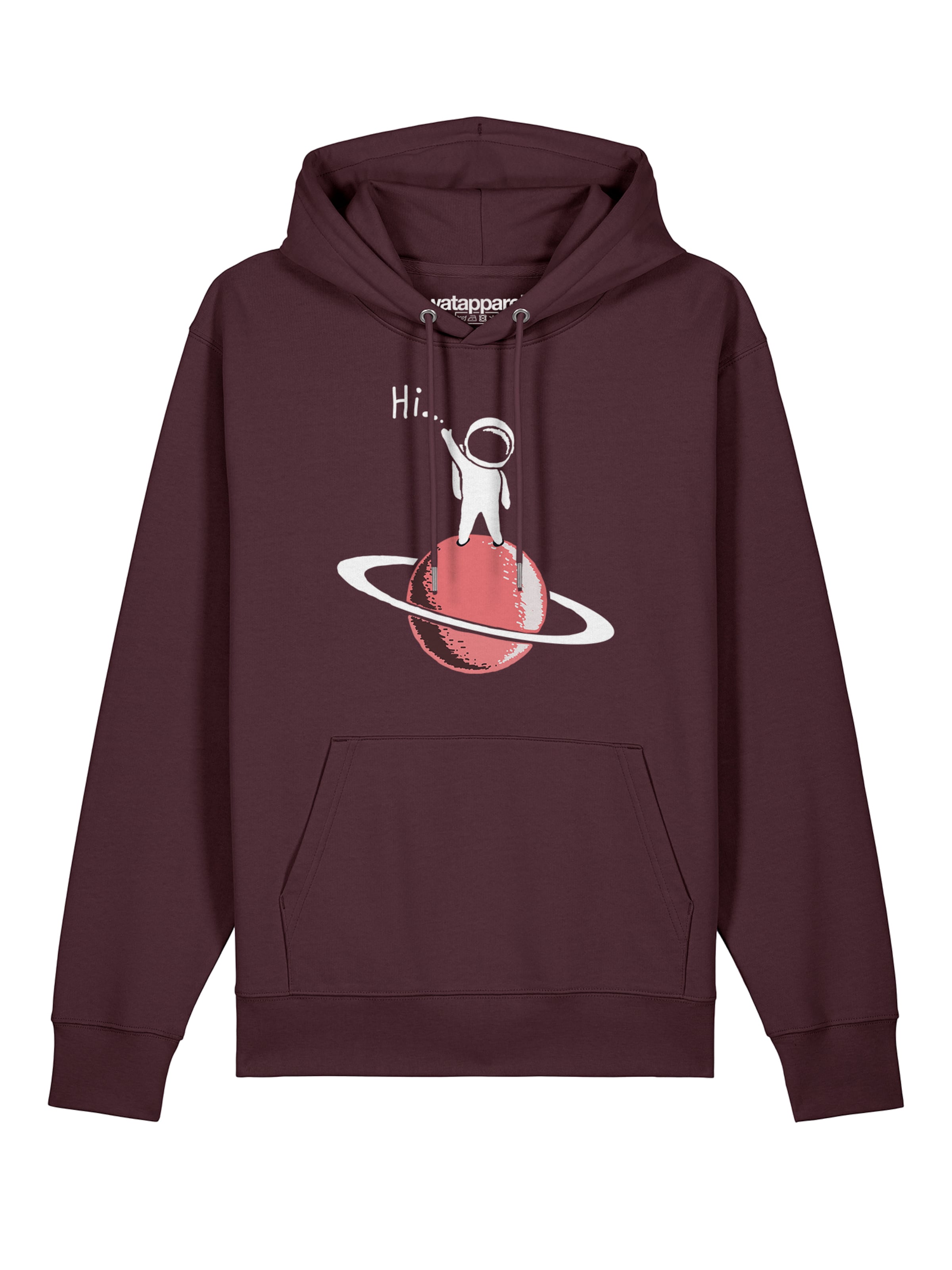 Sweat-shirt 'Astronaut says Hi' Watapparel en rouge : devant