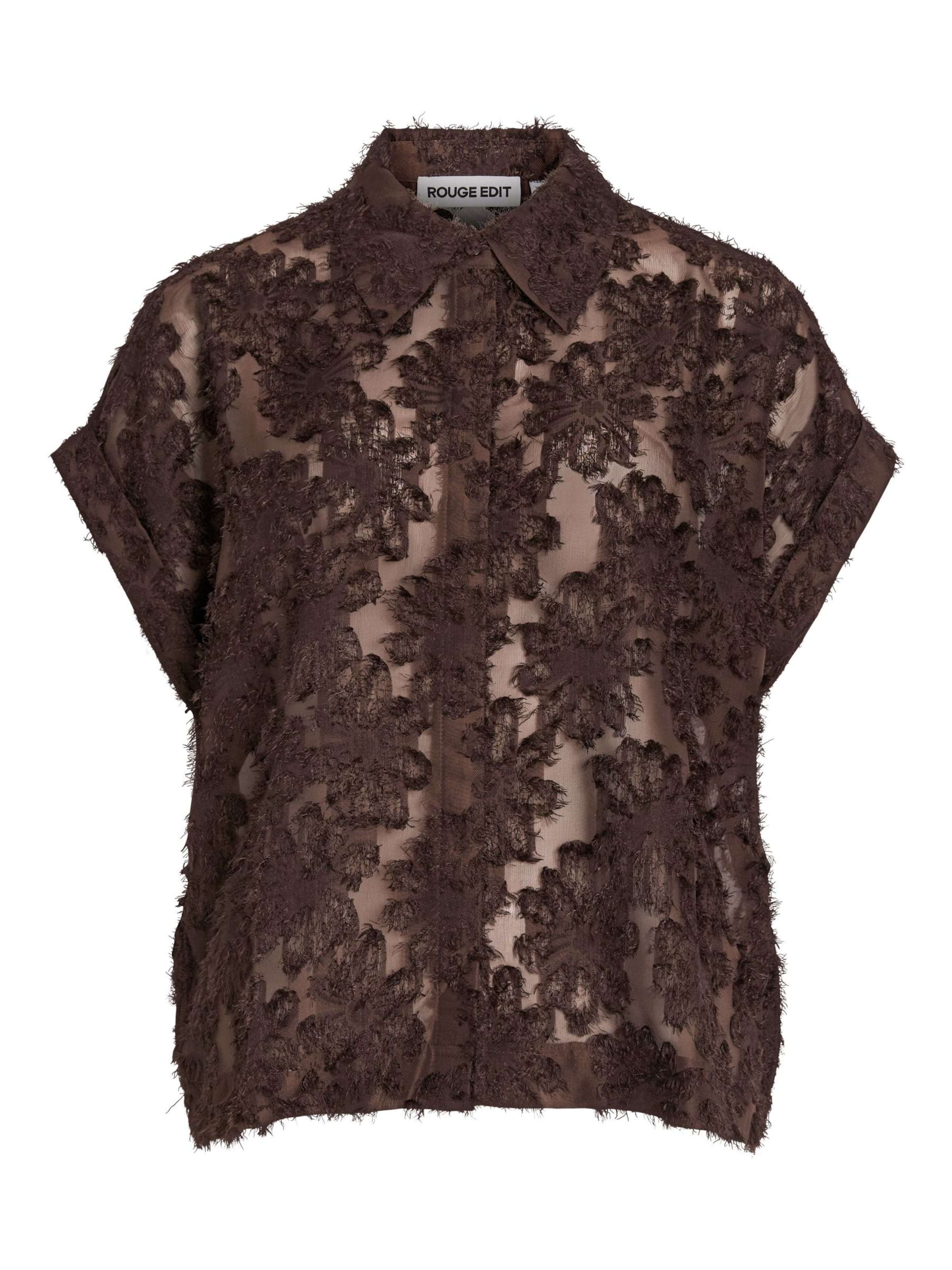VILA ROUGE EDIT Blouse 'VIKYOTO' in Brown: front