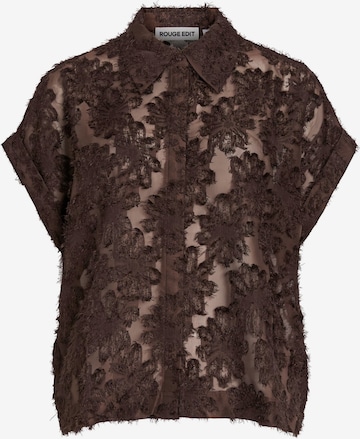 VILA ROUGE EDIT - Blusa 'VIKYOTO' en marrón: frente