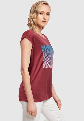 Merchcode T-Shirt 'Summer-Wavy' in Rot
