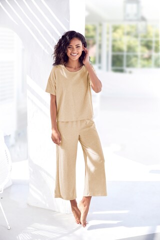 VIVANCE Pyjama in Beige: predná strana