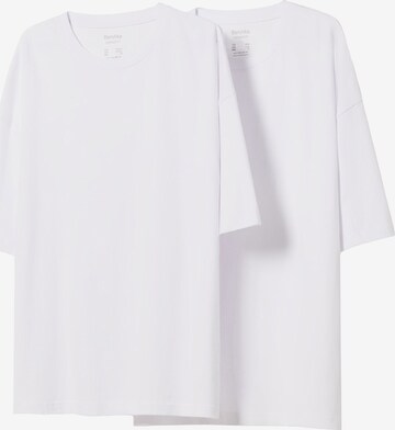 Bershka Shirt in Wit: voorkant