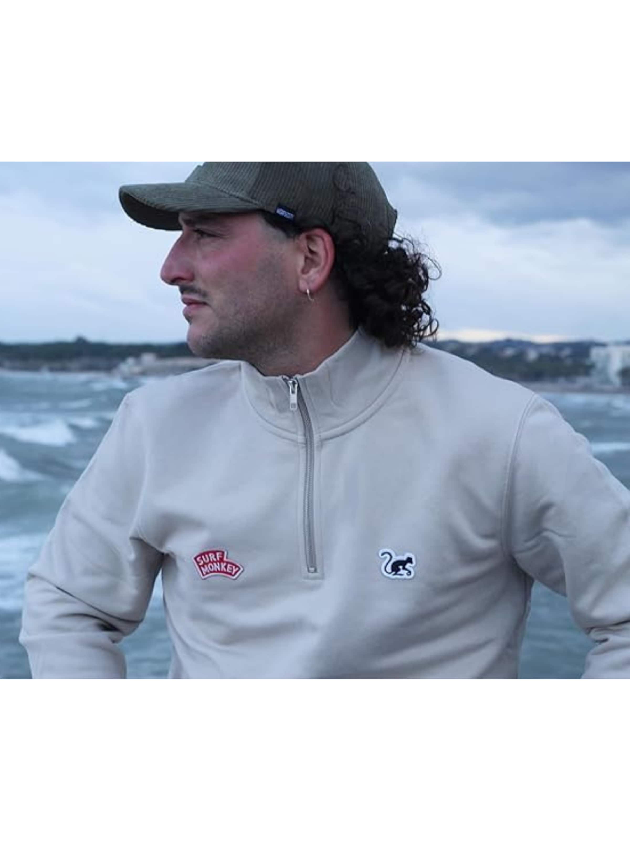 Surf Monkey - Sudadera en blanco