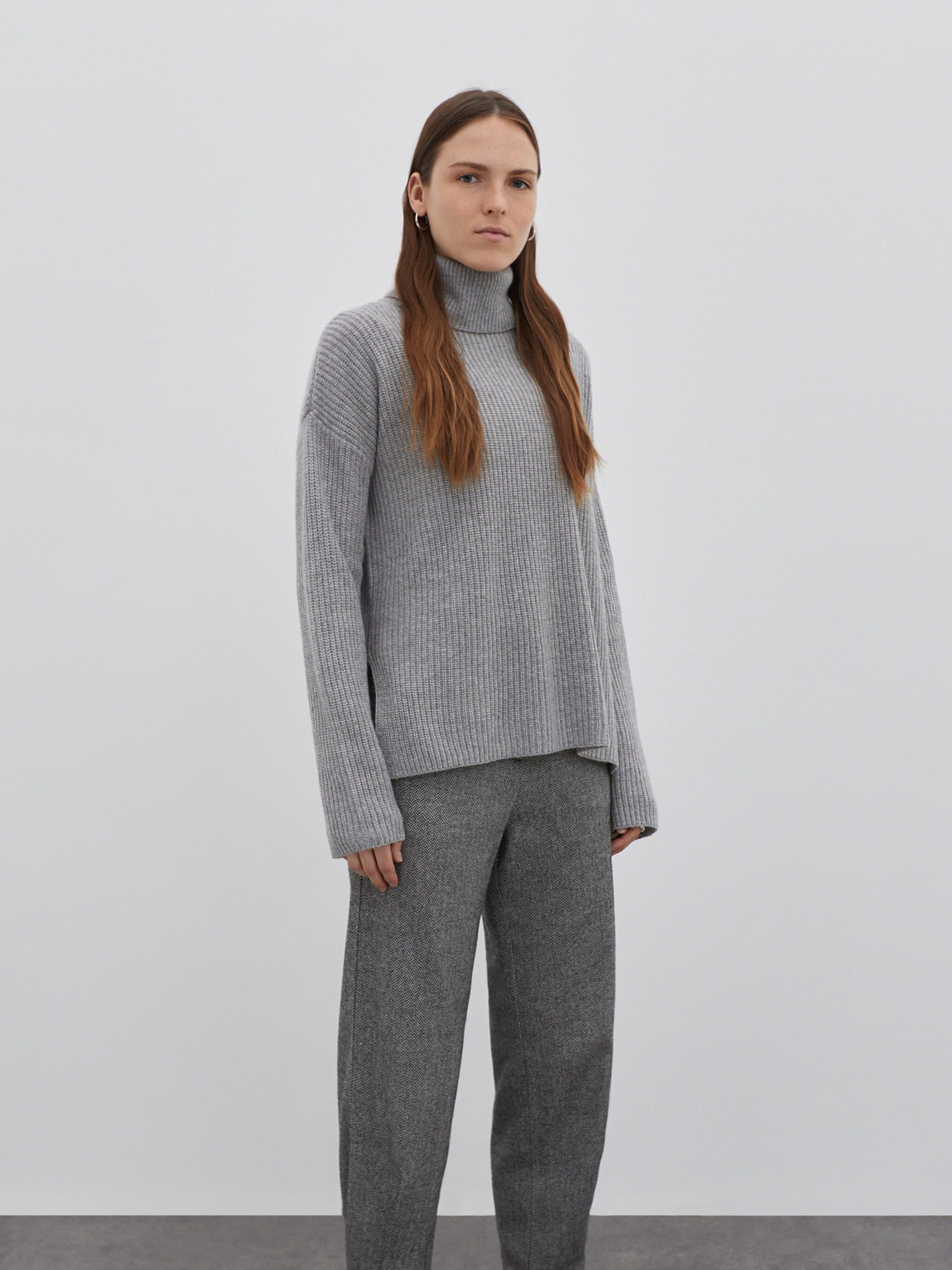 EDITED Produkte Pullover mit Kaschmiranteil 'Allegra' grau