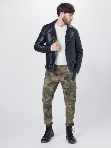 JACK & JONES Tapered Cargohose 'Paul' in Grün