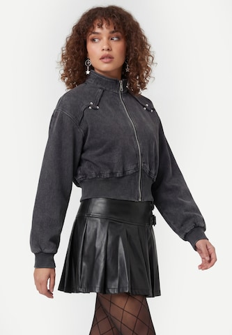 Veste de survêtement myMo ROCKS en gris : devant