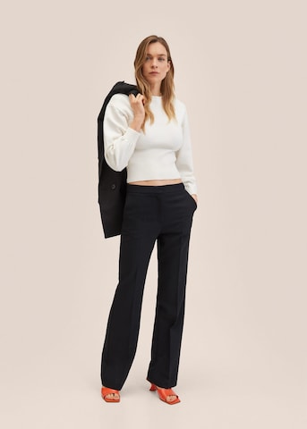 MANGO Flared Pleated Pants 'Jordan' in Black