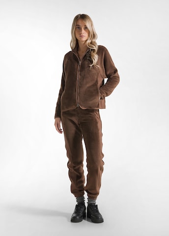 DEHA Fleece jas in Bruin