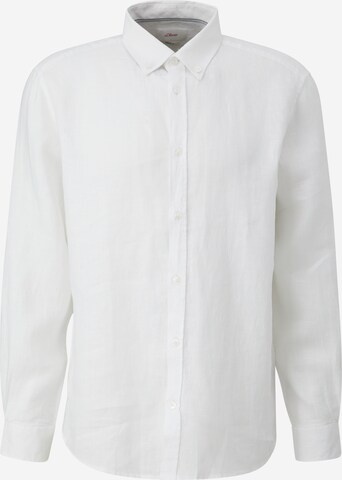 s.Oliver Regular fit Button Up Shirt in White: front