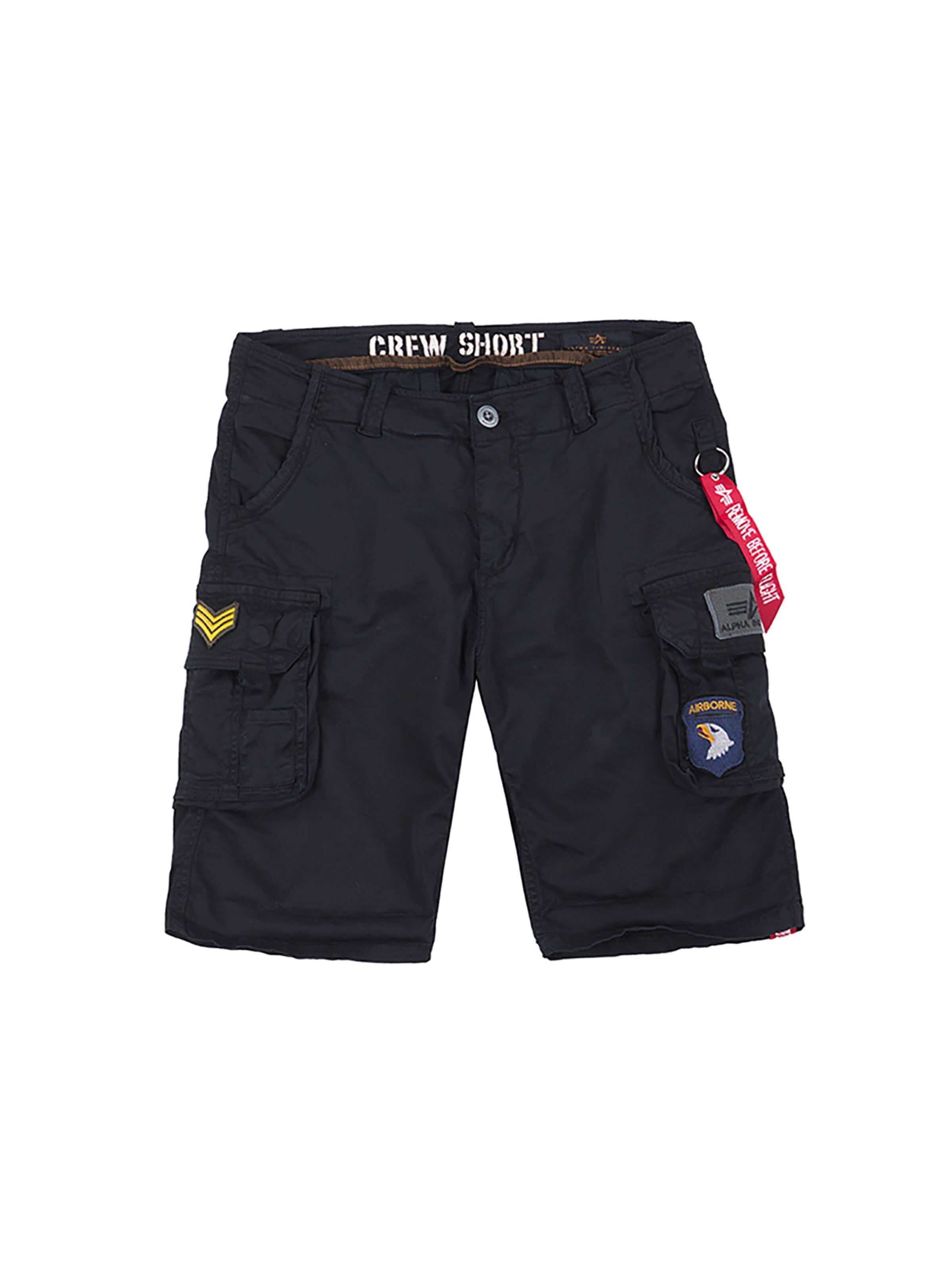 ALPHA INDUSTRIES Slimfit Cargobukser i sort: forside