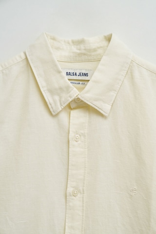Salsa Jeans Regular Fit Hemd in Gelb