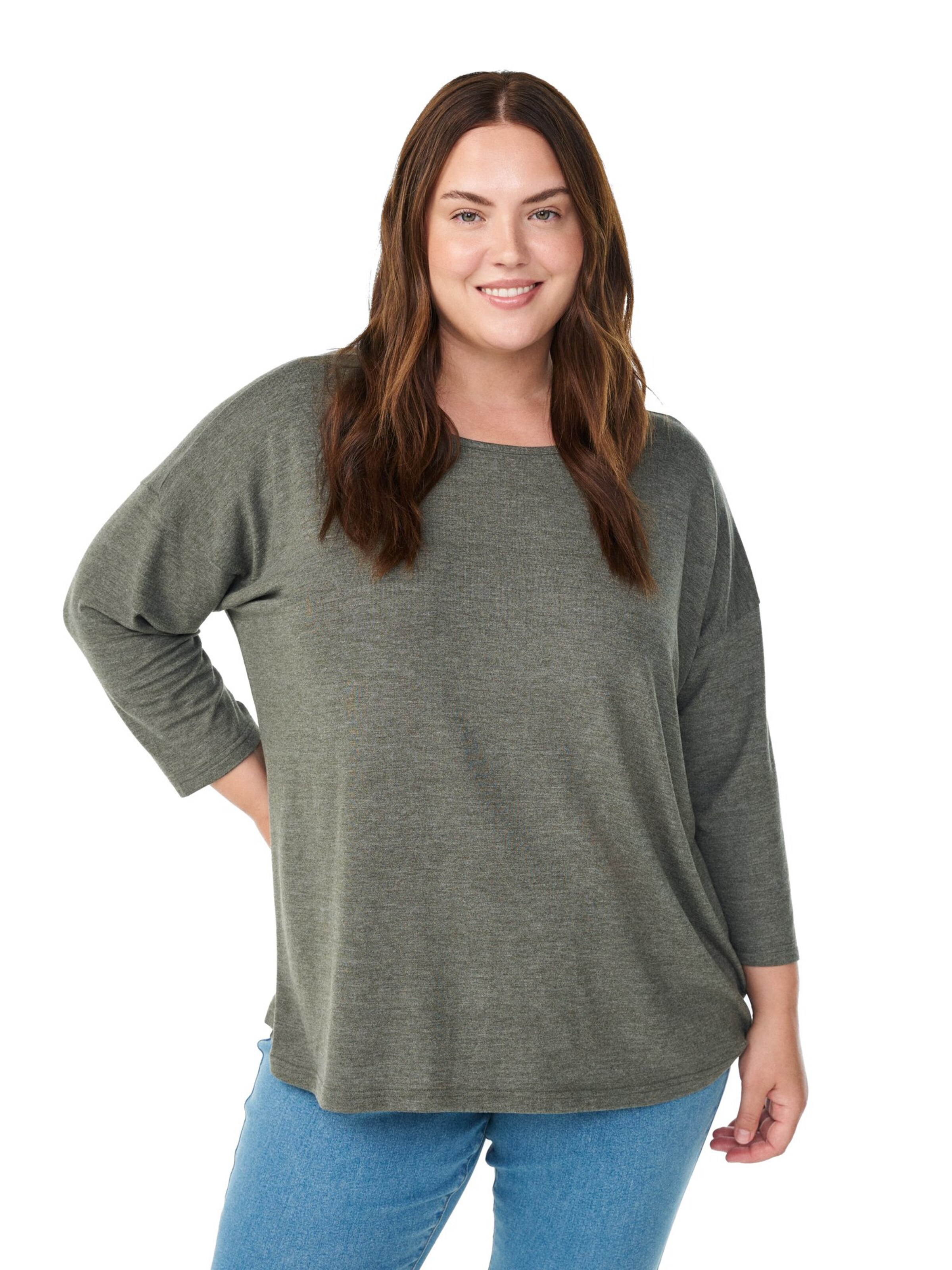 zaļš Flash by Zizzi T-Krekls 'FLROSEY': no priekšpuses