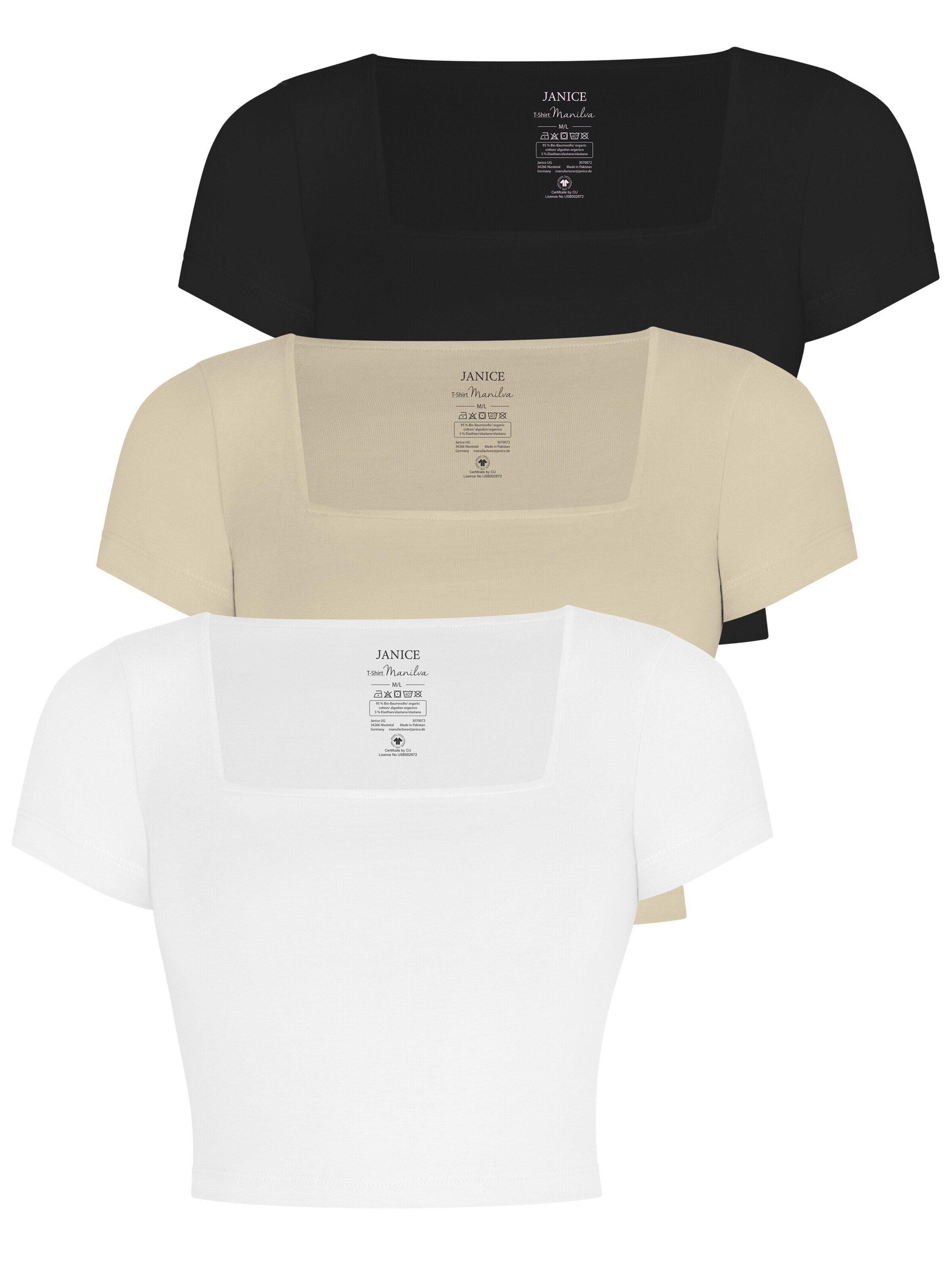Janice Shirt in Beige: voorkant