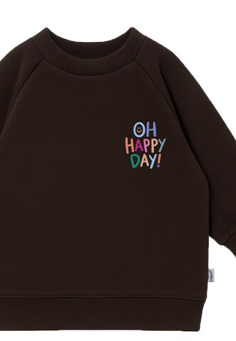 LILIPUT Sweatshirt 'Oh Happy Day' in Brown