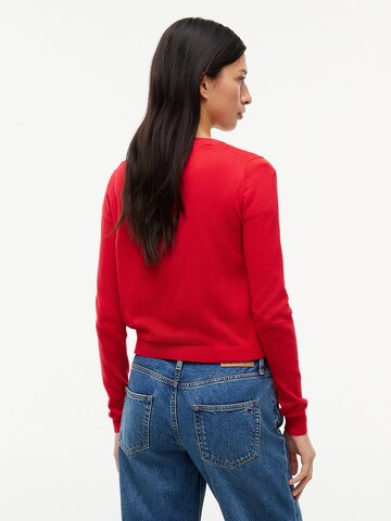 Tommy Jeans Strickjacke 'Essential' in Rot