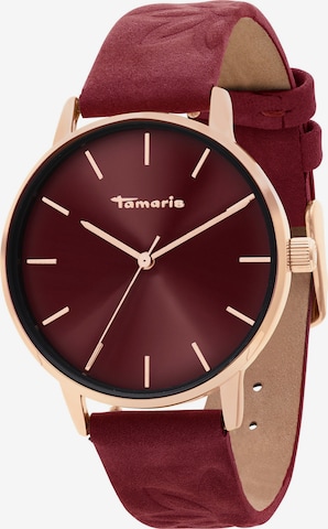 Tamaris Analoguhr in Rot: Vorderseite
