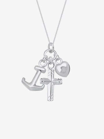 ELLI Necklace ' Anker, Herz, Kreuz, Multipendants' in Silver