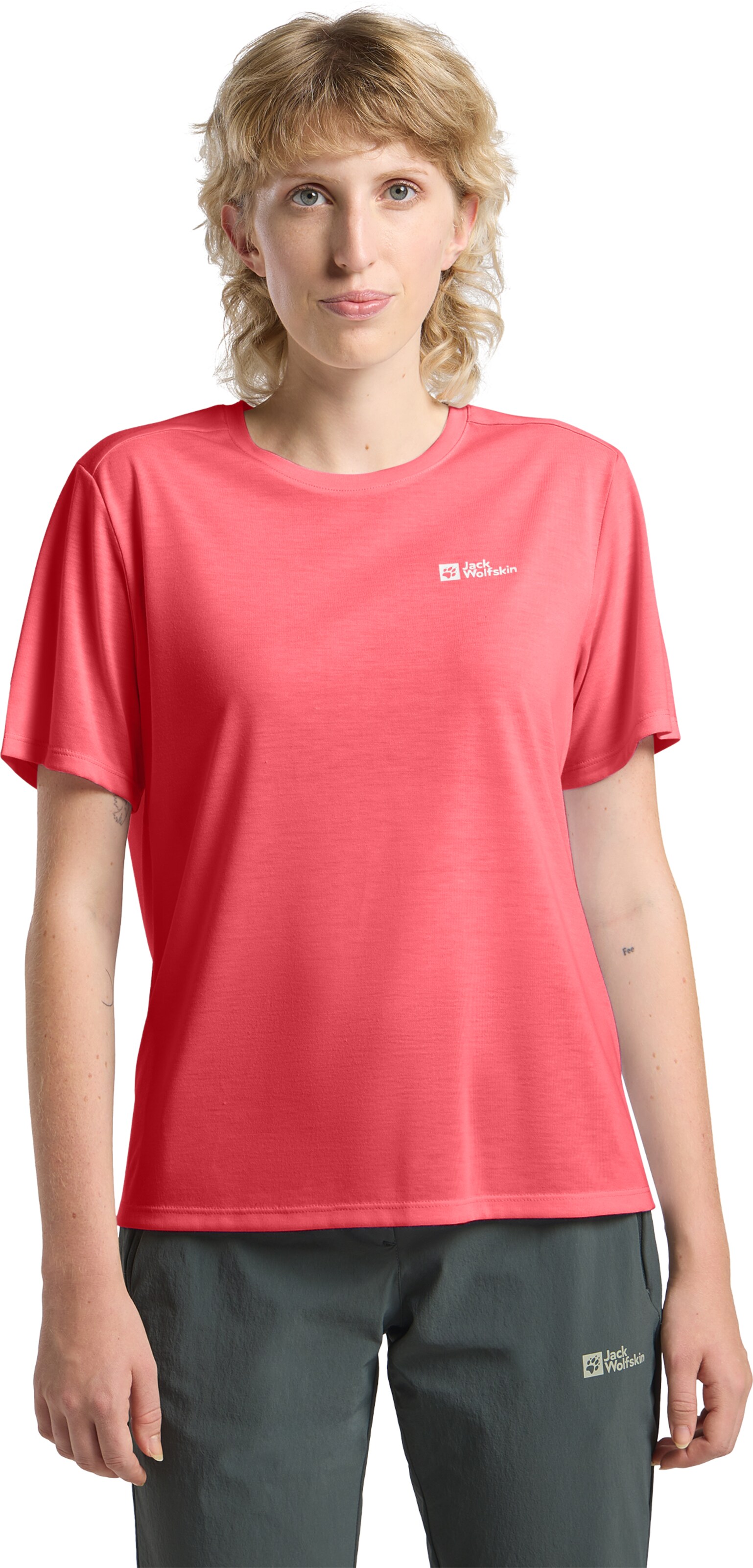 JACK WOLFSKIN Performance Shirt in Pink: front