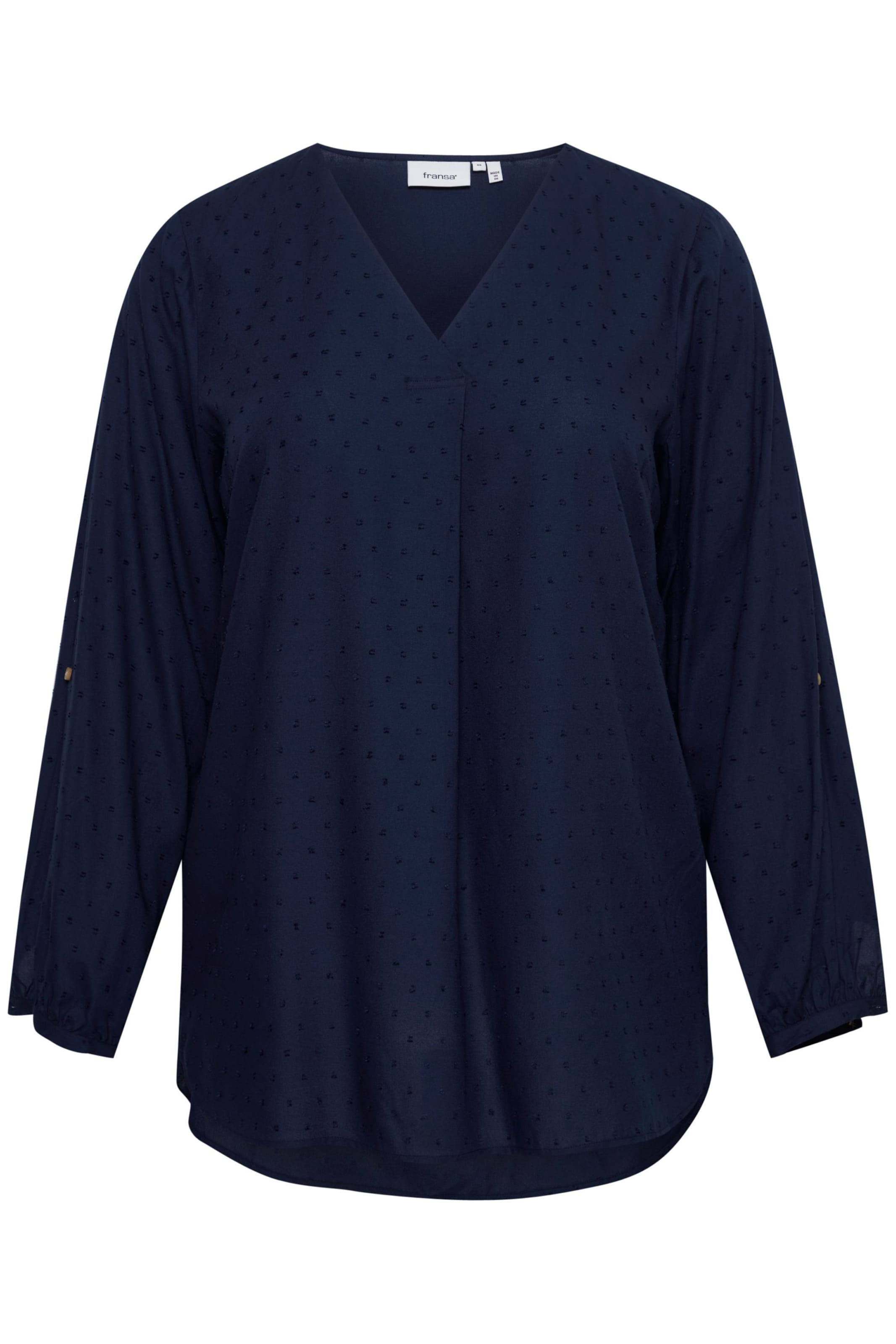 Fransa Curve Blouse 'FPCoya' in Blue: front