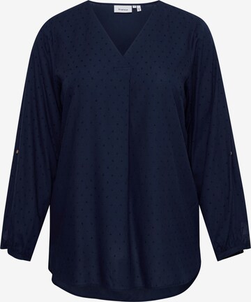 Fransa Curve Blouse 'Coya' in Blauw: voorkant