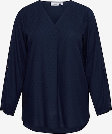 Fransa Curve Bluse 'FPCoya' in Blau: Vorderseite