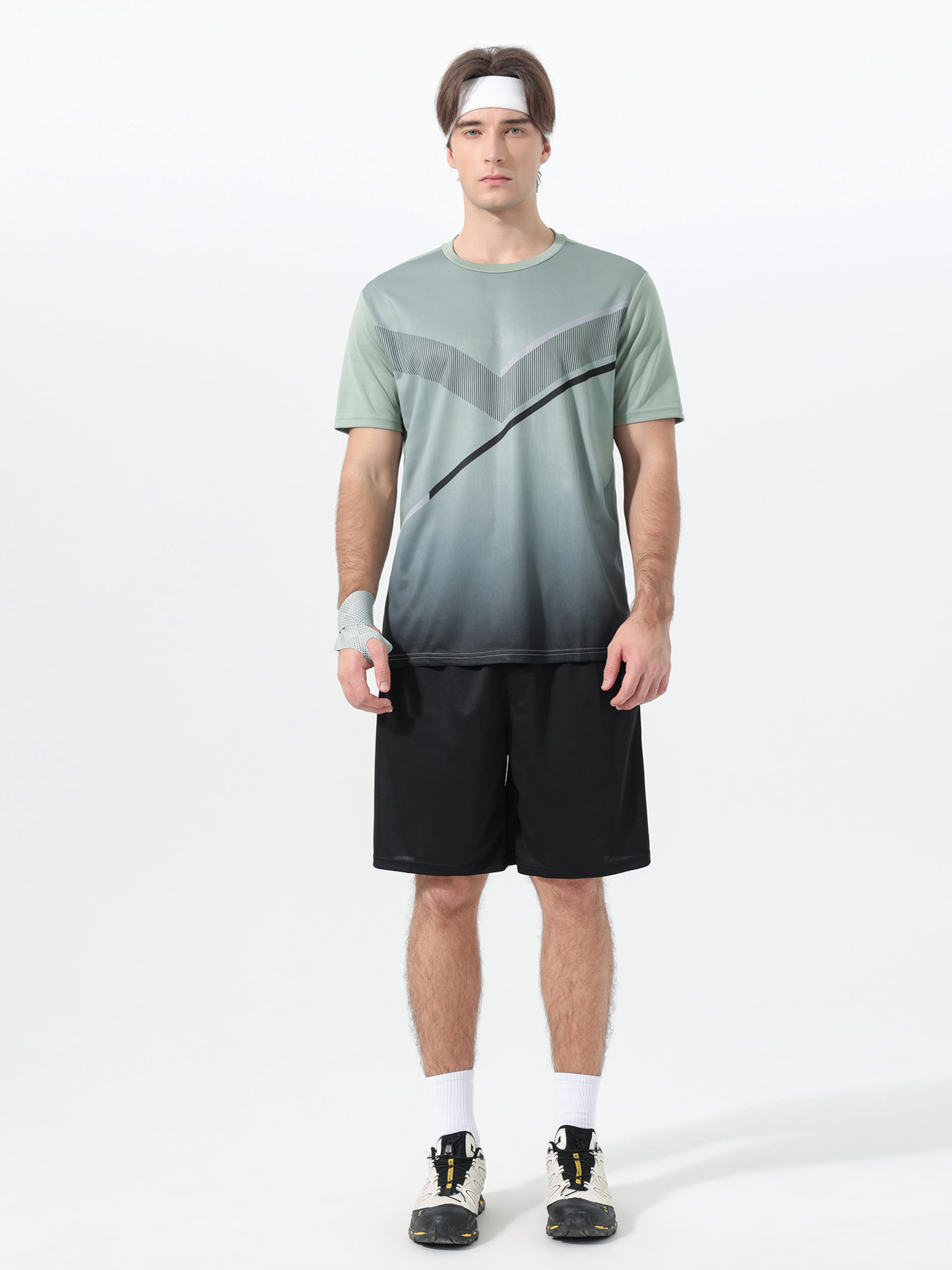 YOUTHUP Tracksuit 'Stichdicht' in Green: front