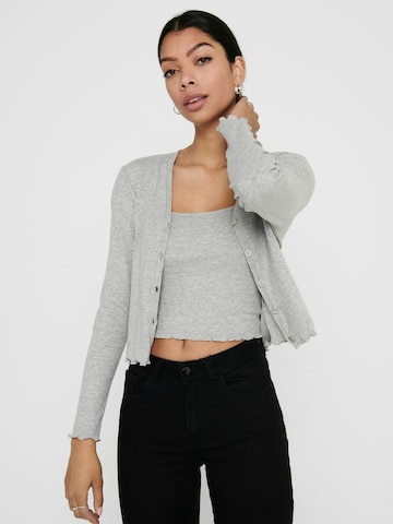 ONLY Knit Cardigan in Grey: front