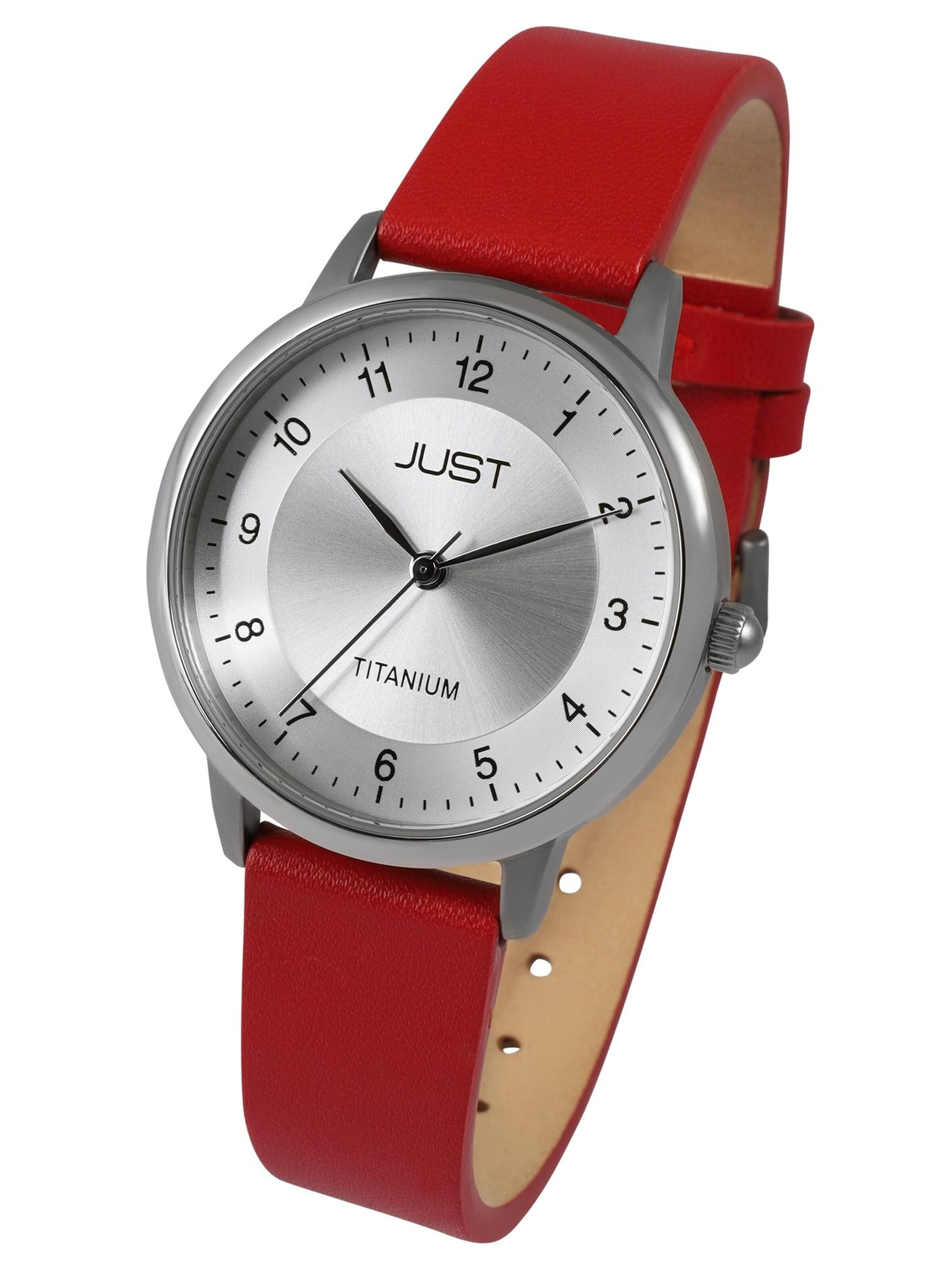 JUST Analog Watch 'Della, 5 ATM' in Red: front
