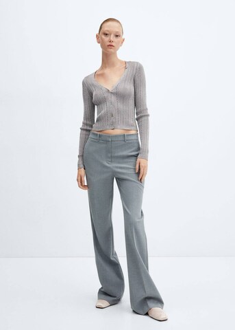 MANGO Knit Cardigan 'Aluminio' in Grey