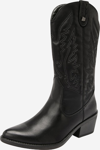 MTNG Cowboy boot 'TANUBIS' in Black: front