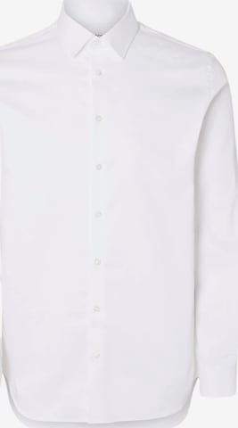 SELECTED - Ajuste estrecho Camisa '16092939' en blanco: frente