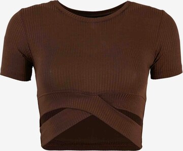 T-shirt LELA en marron : devant