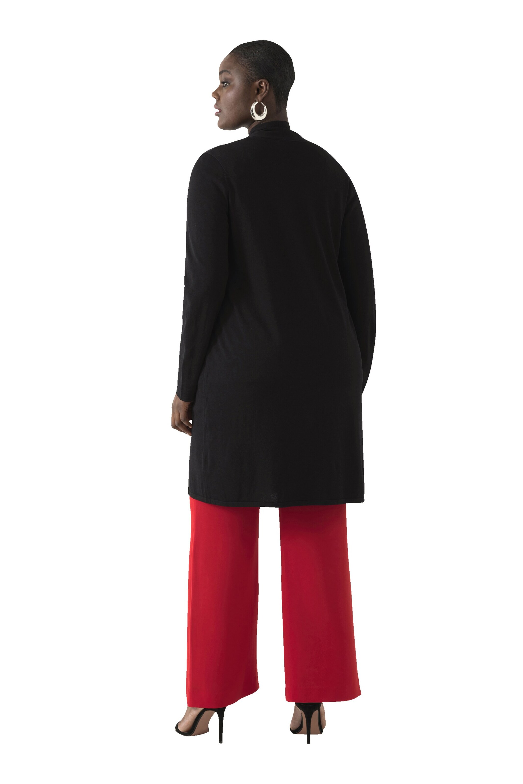 Ulla Popken Gebreid vest in Zwart