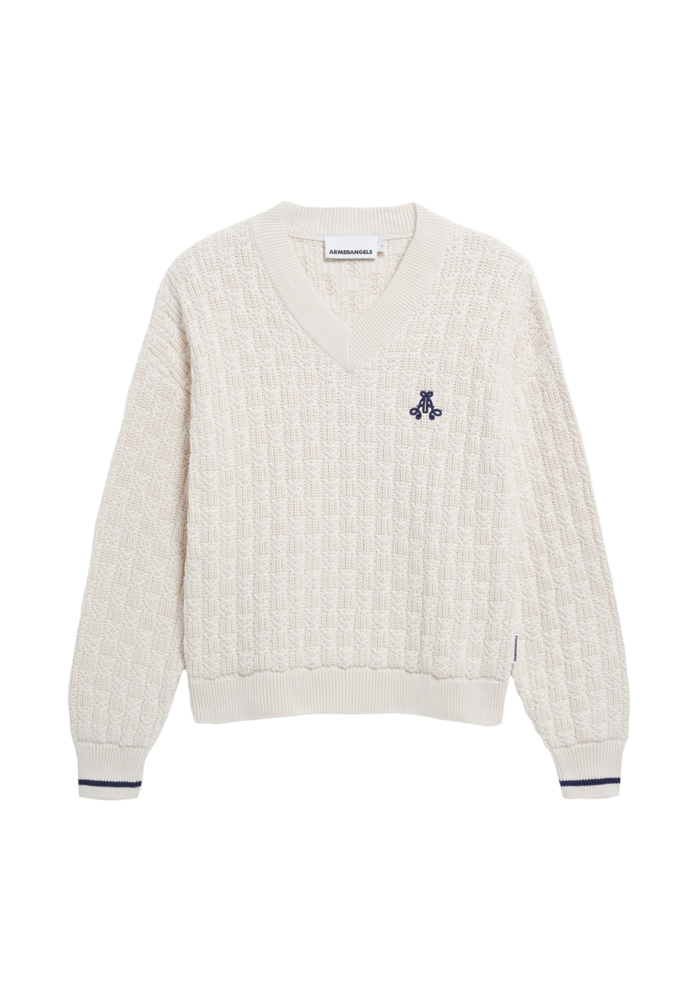 ARMEDANGELS Strickpullover CAARLAS STRUCTURE in Beige: Vorderseite