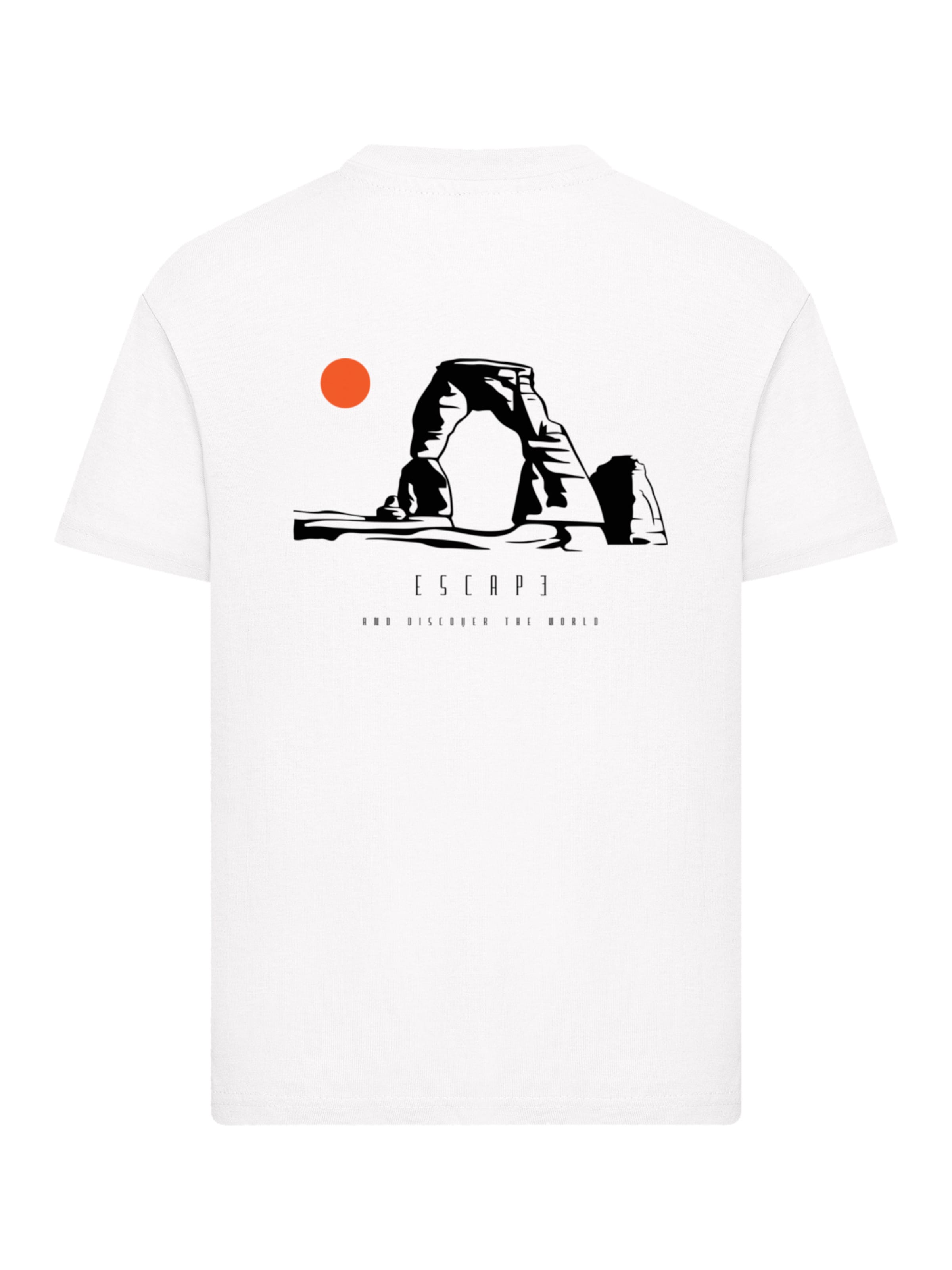 T-Shirt 'Escape Discover the World' F4NT4STIC en blanc : devant